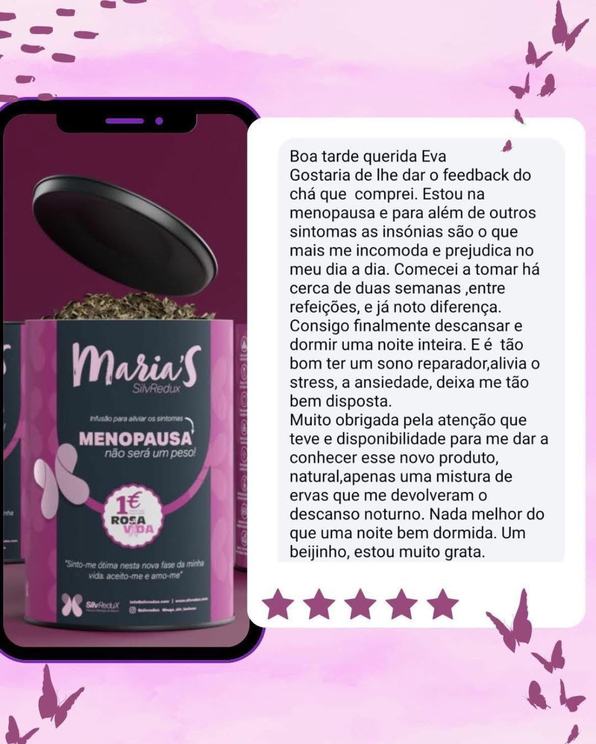 Chá Maria menopausa
