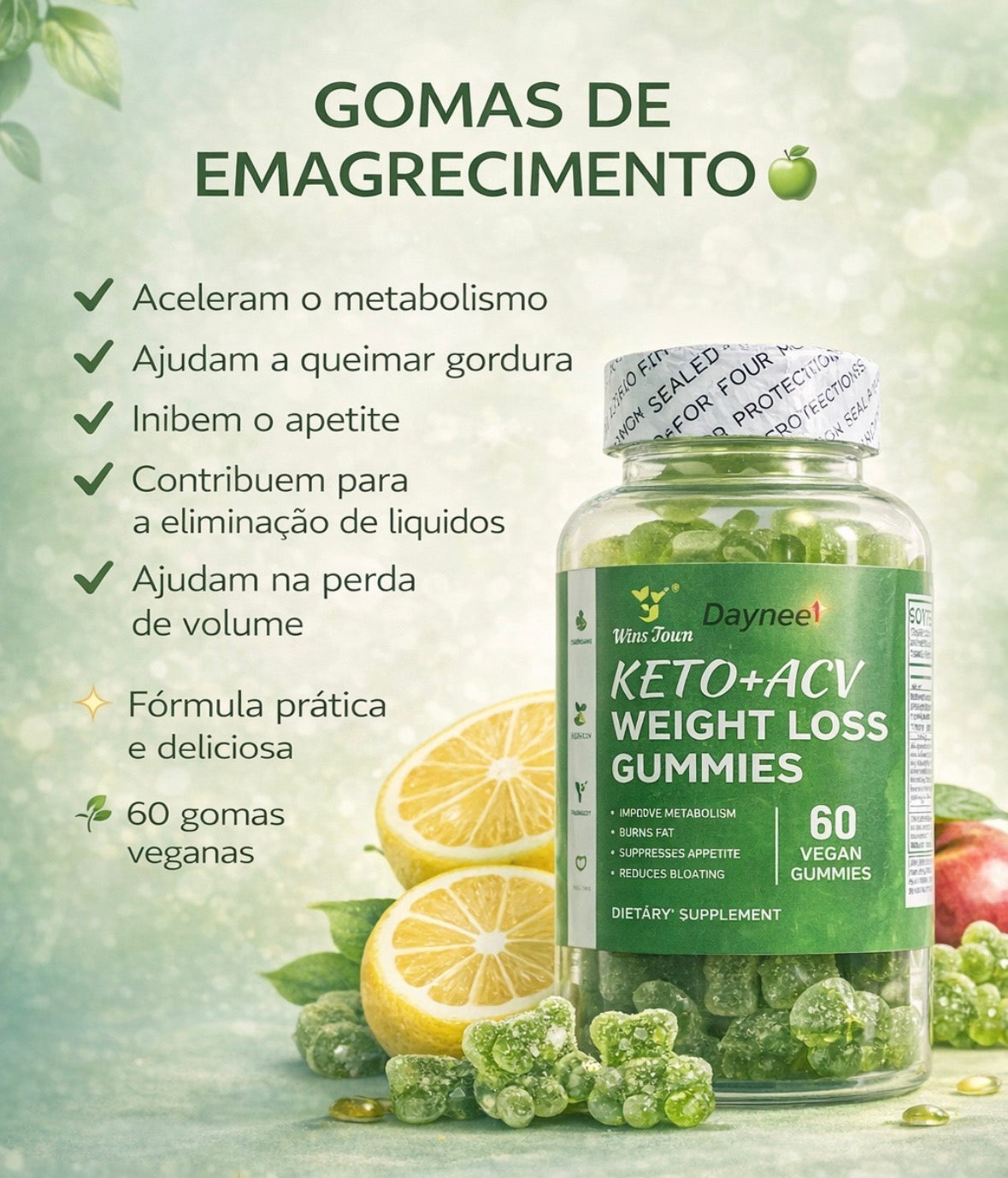 Gomas emagrecimento verdes