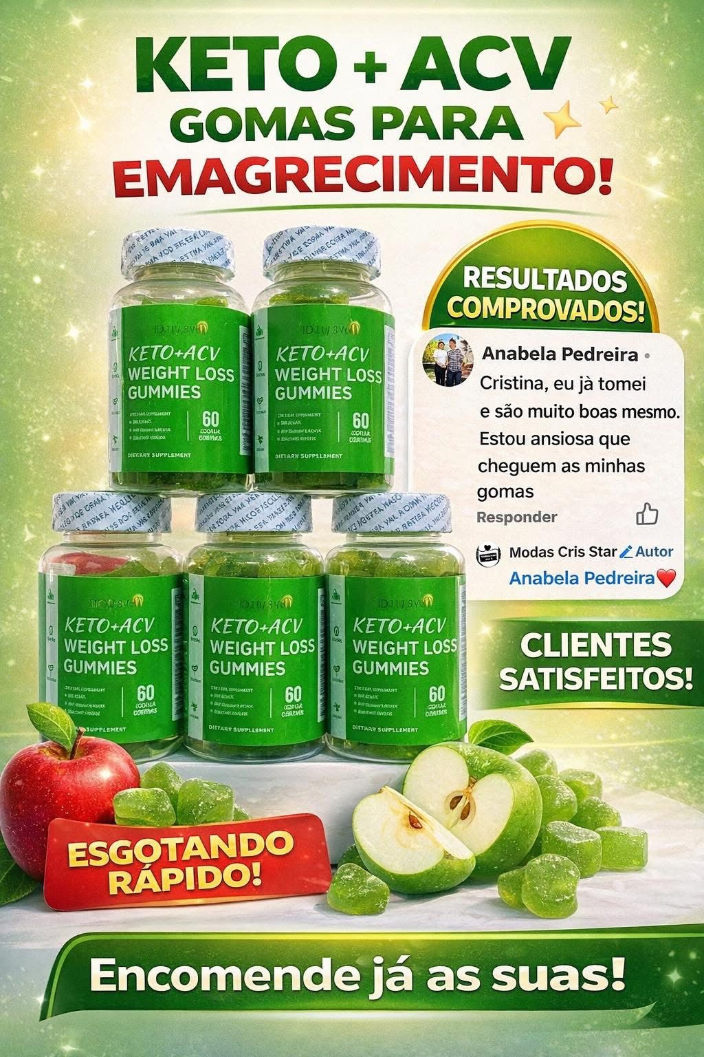 Gomas emagrecimento verdes